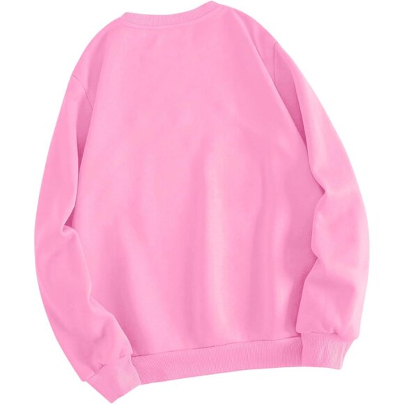 ⚡Women Pink New York 1898 Imported Graphic Crewneck Long Sleeve Sweatshirt - Picture 2 of 5
